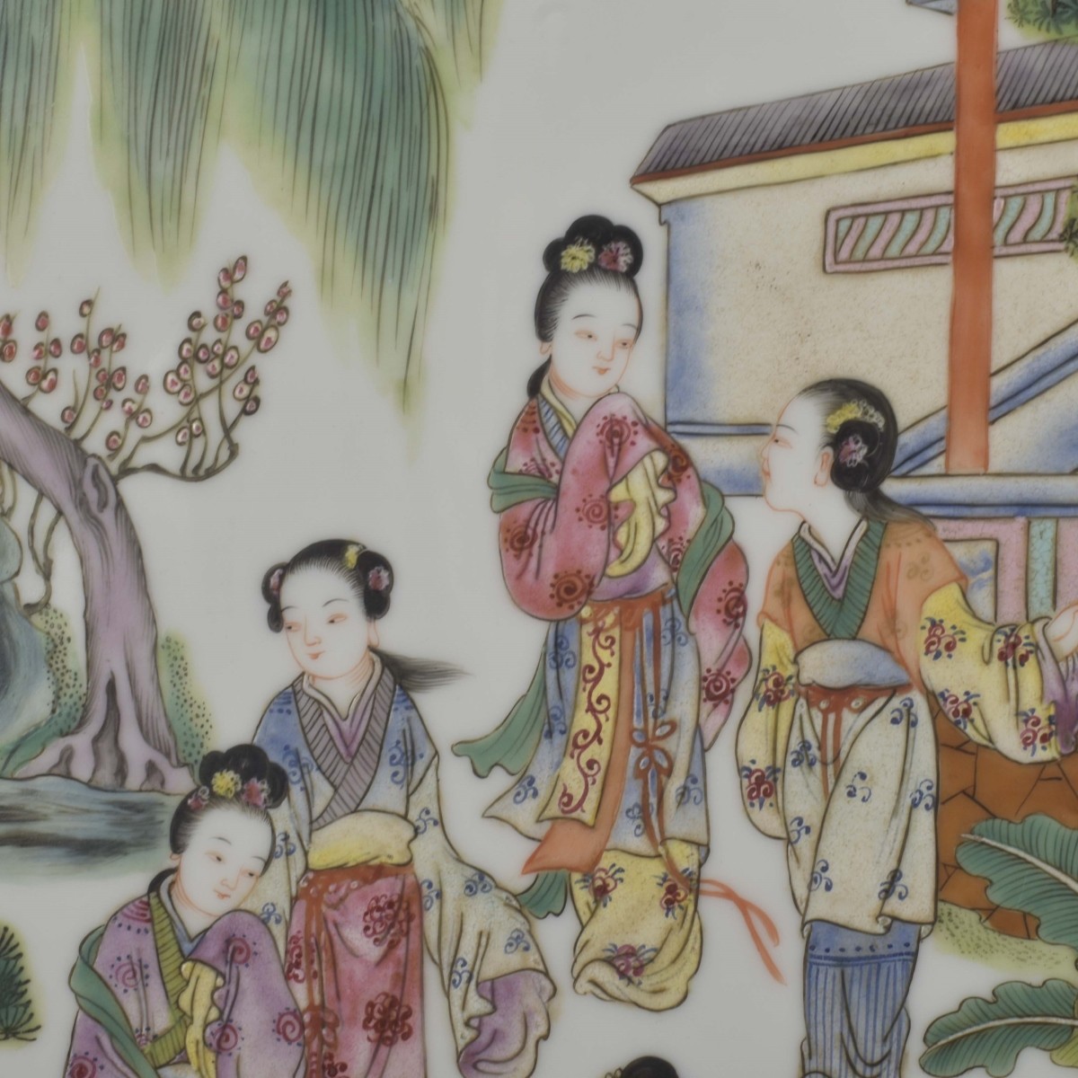 Chinese Famille Rose Porcelain Plaques