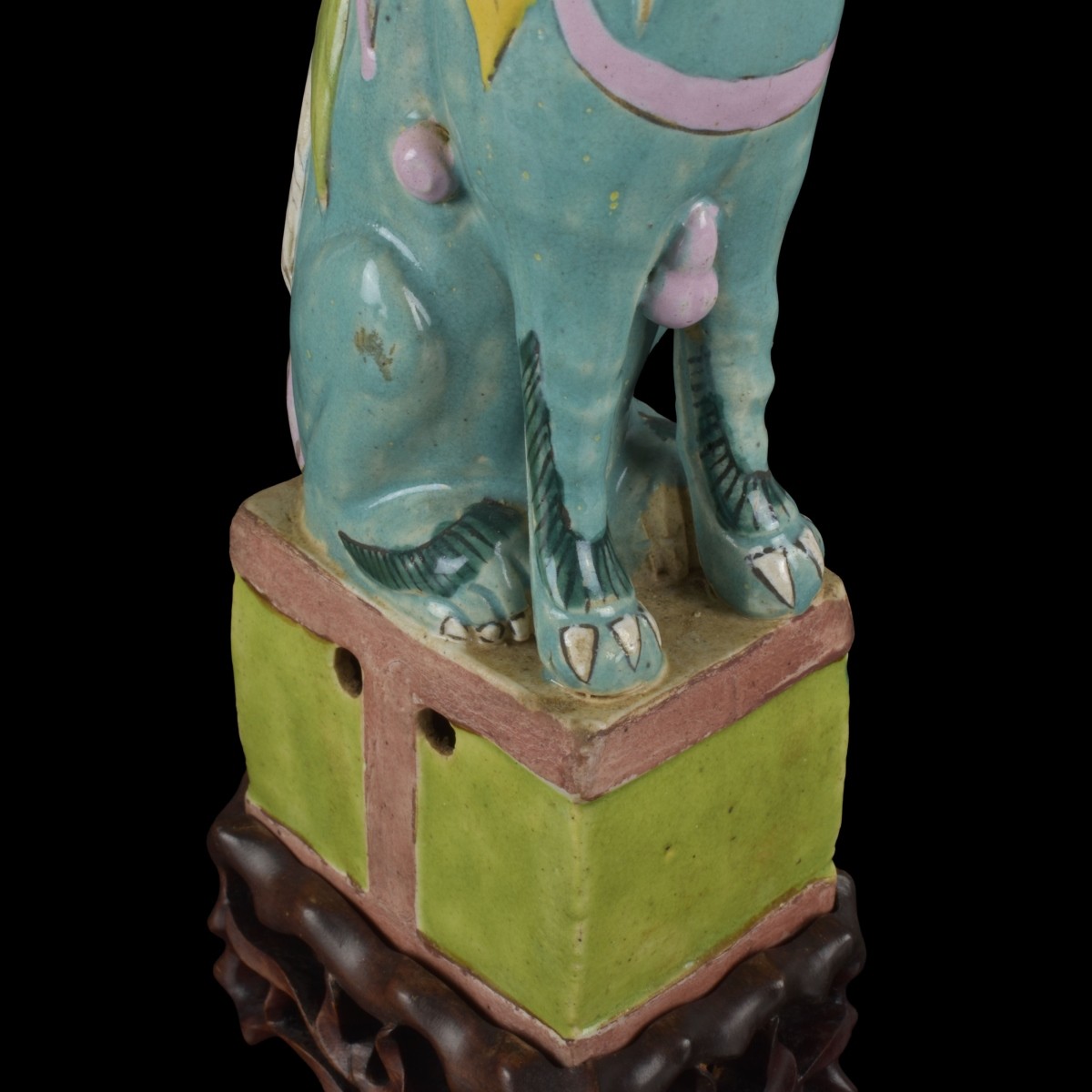 Chinese Glazed Porcelain Foo Dogs