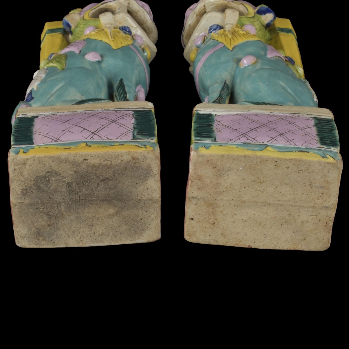 Chinese Glazed Porcelain Foo Dogs