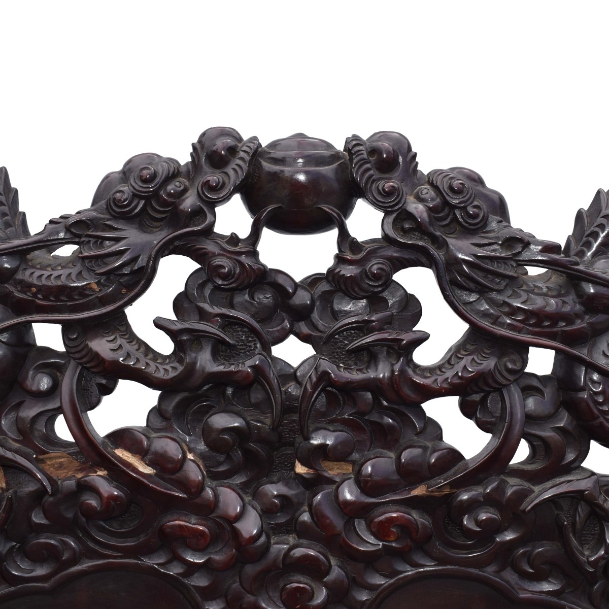 Antique Carved Chinese Bench