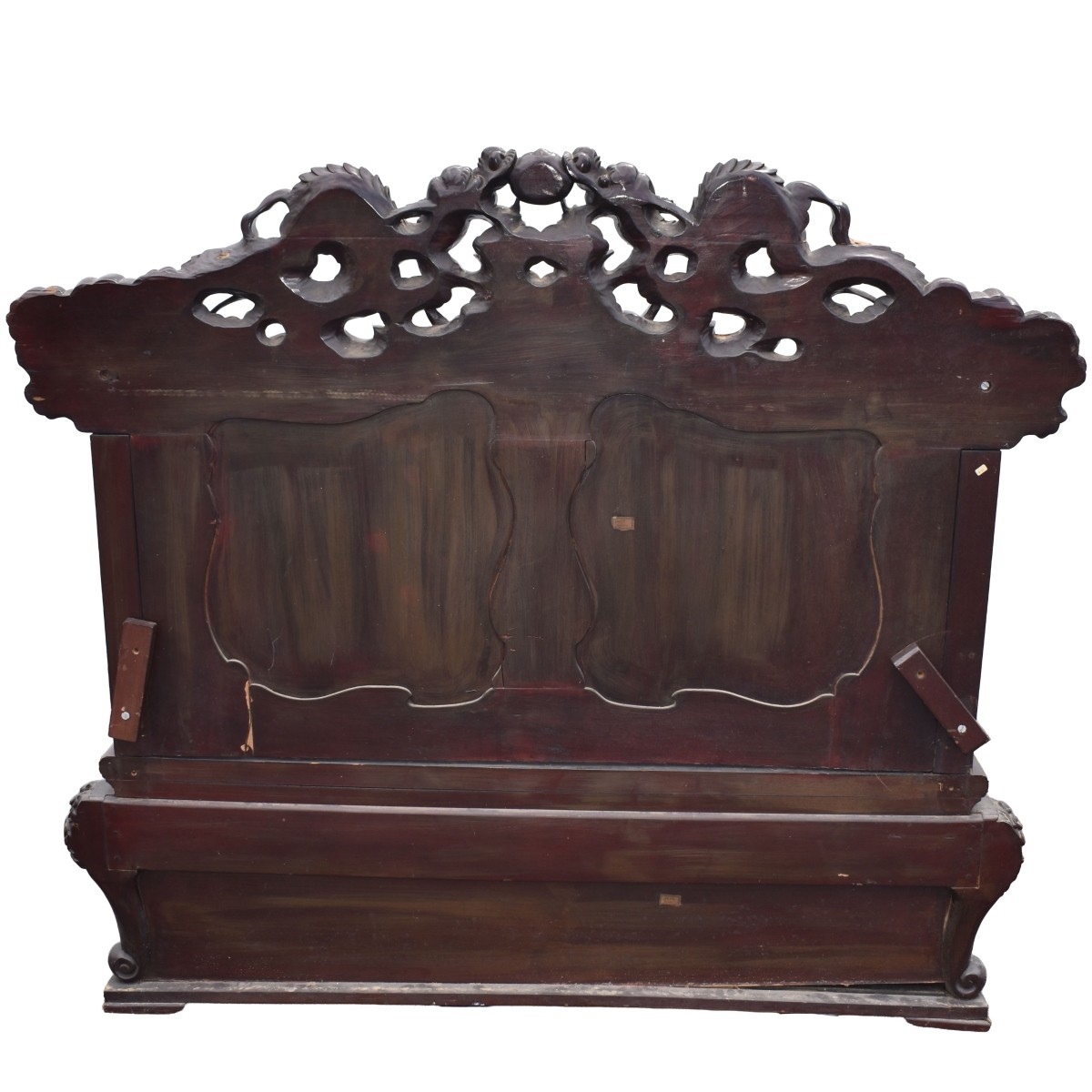 Antique Carved Chinese Bench