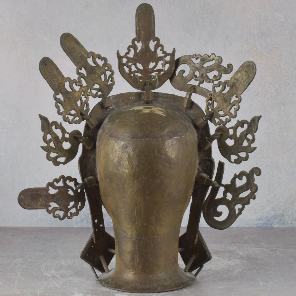 Vintage Brass Tibetan Head Bust
