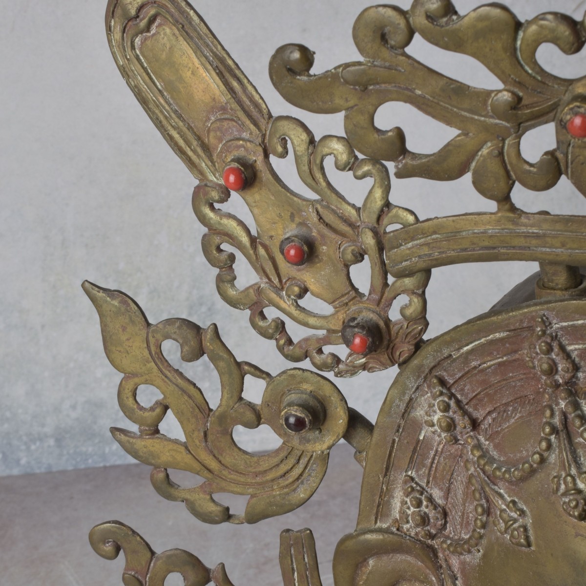 Vintage Brass Tibetan Head Bust
