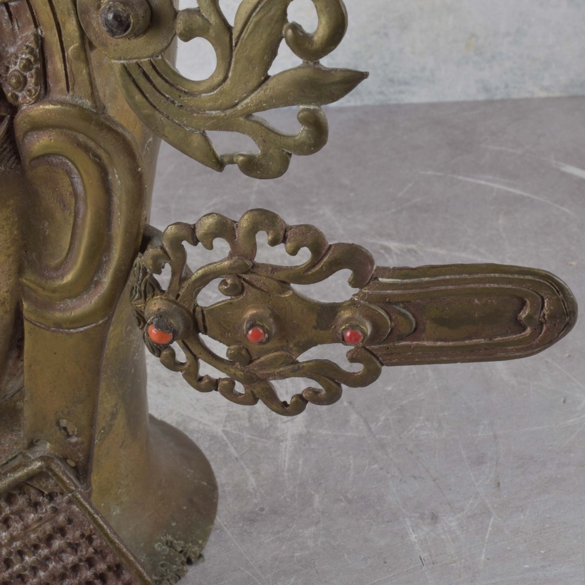 Vintage Brass Tibetan Head Bust