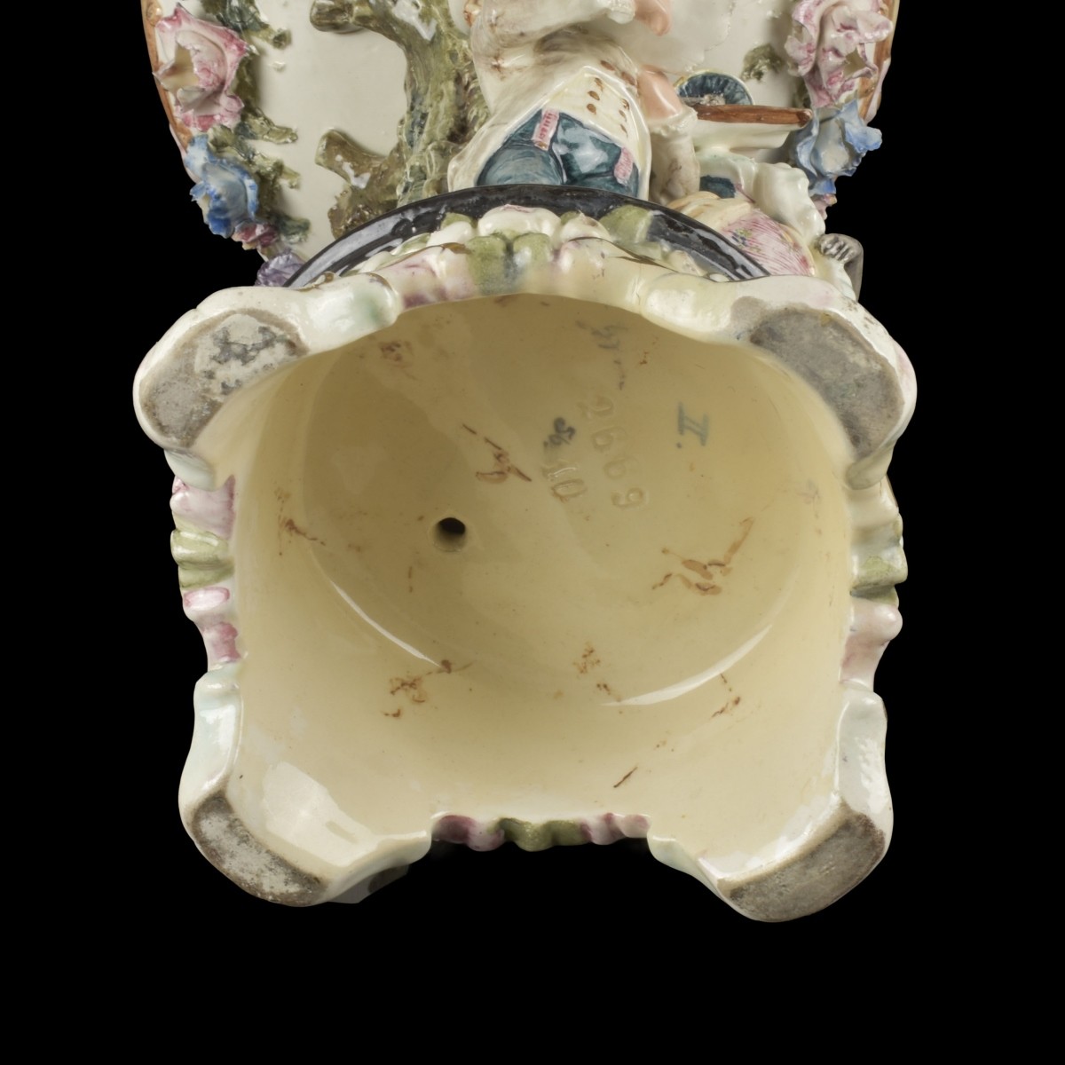 Porcelain Figural Footed Compote