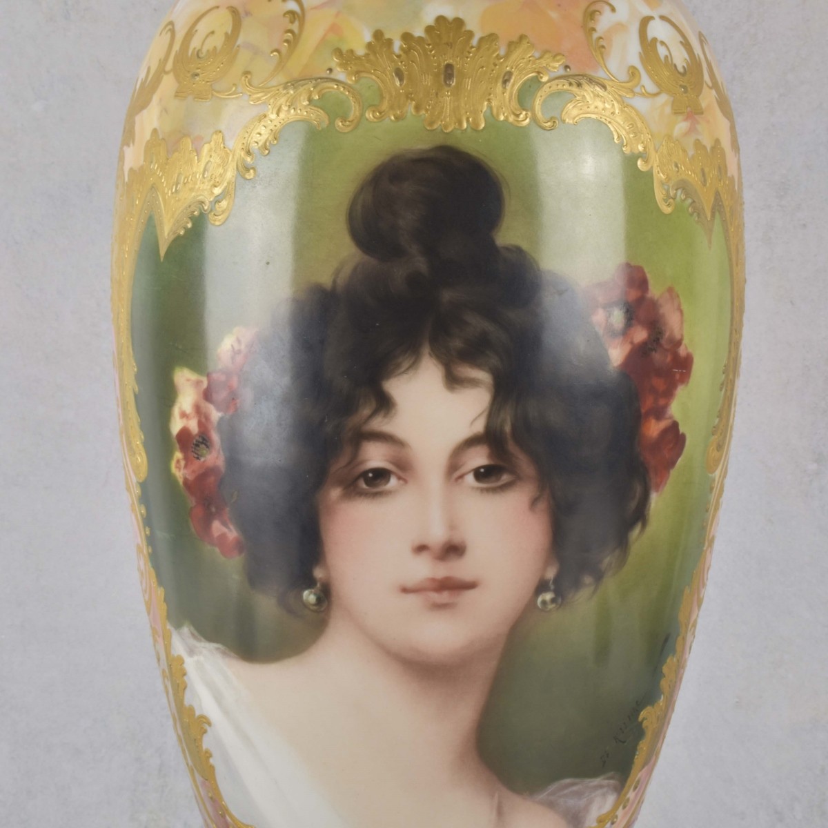 Large Art Glass Bottle