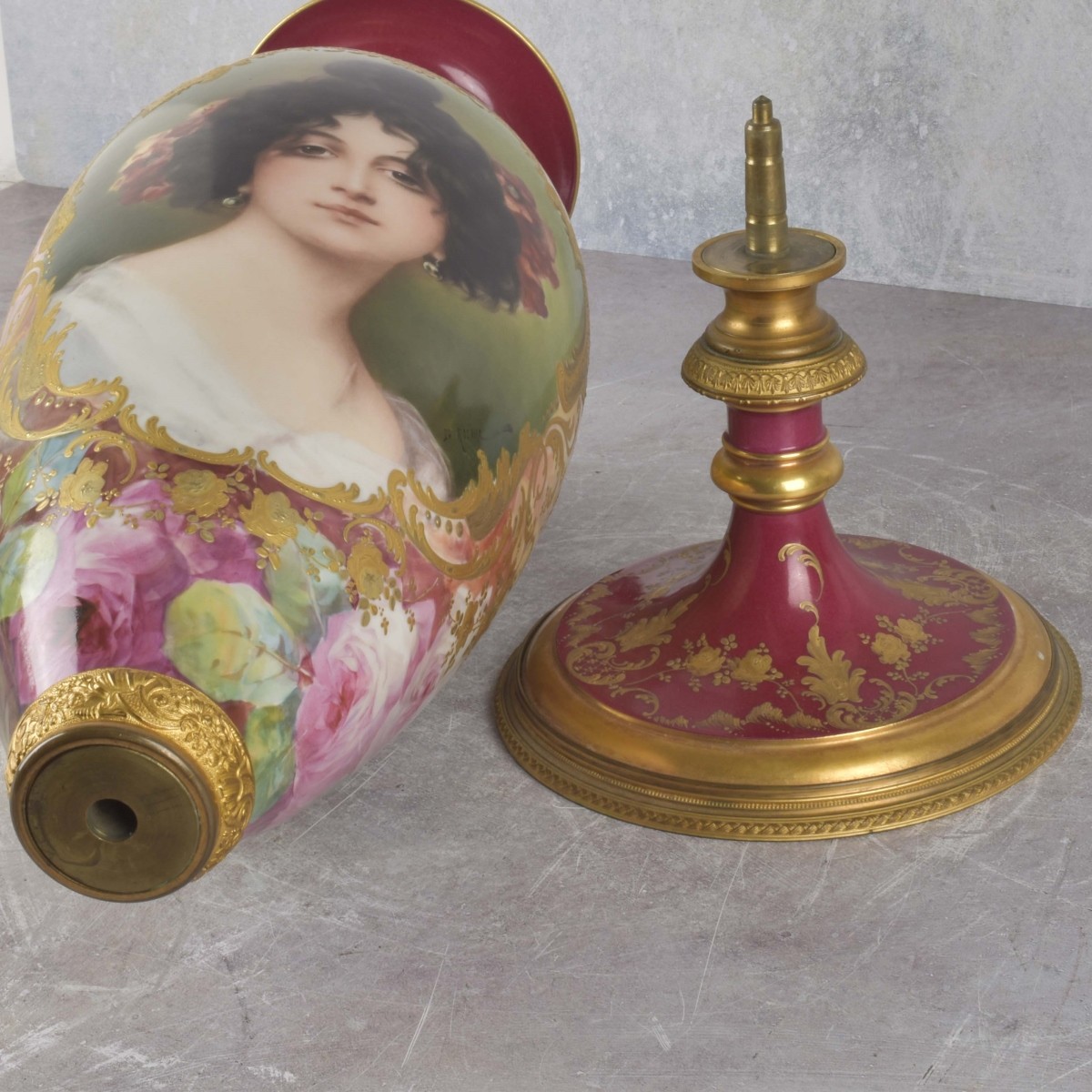 Large Art Glass Bottle