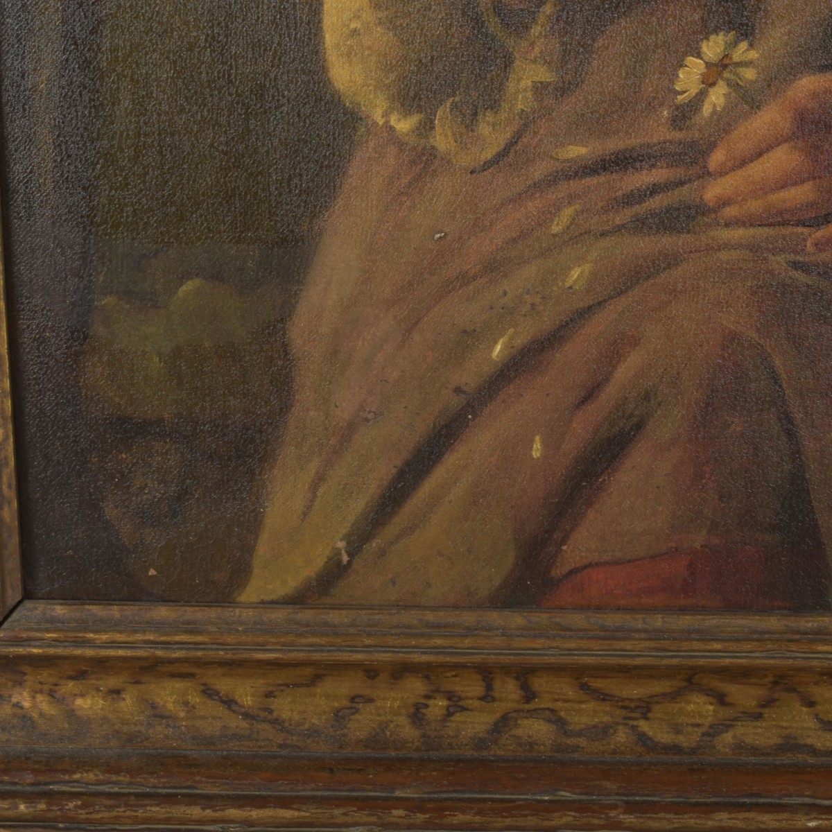 Portrait of Girl Holding a Daisy