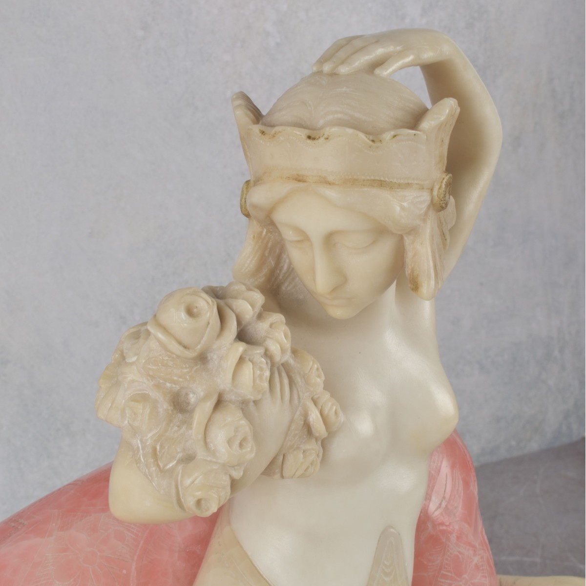 Vintage Alabaster and Marble Figure
