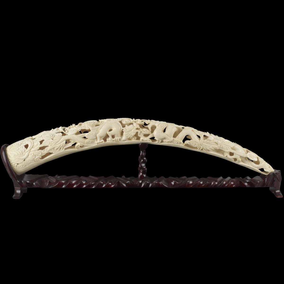 Chinese Carved Figural Tusk