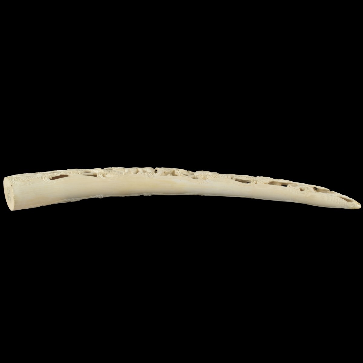 Chinese Carved Figural Tusk