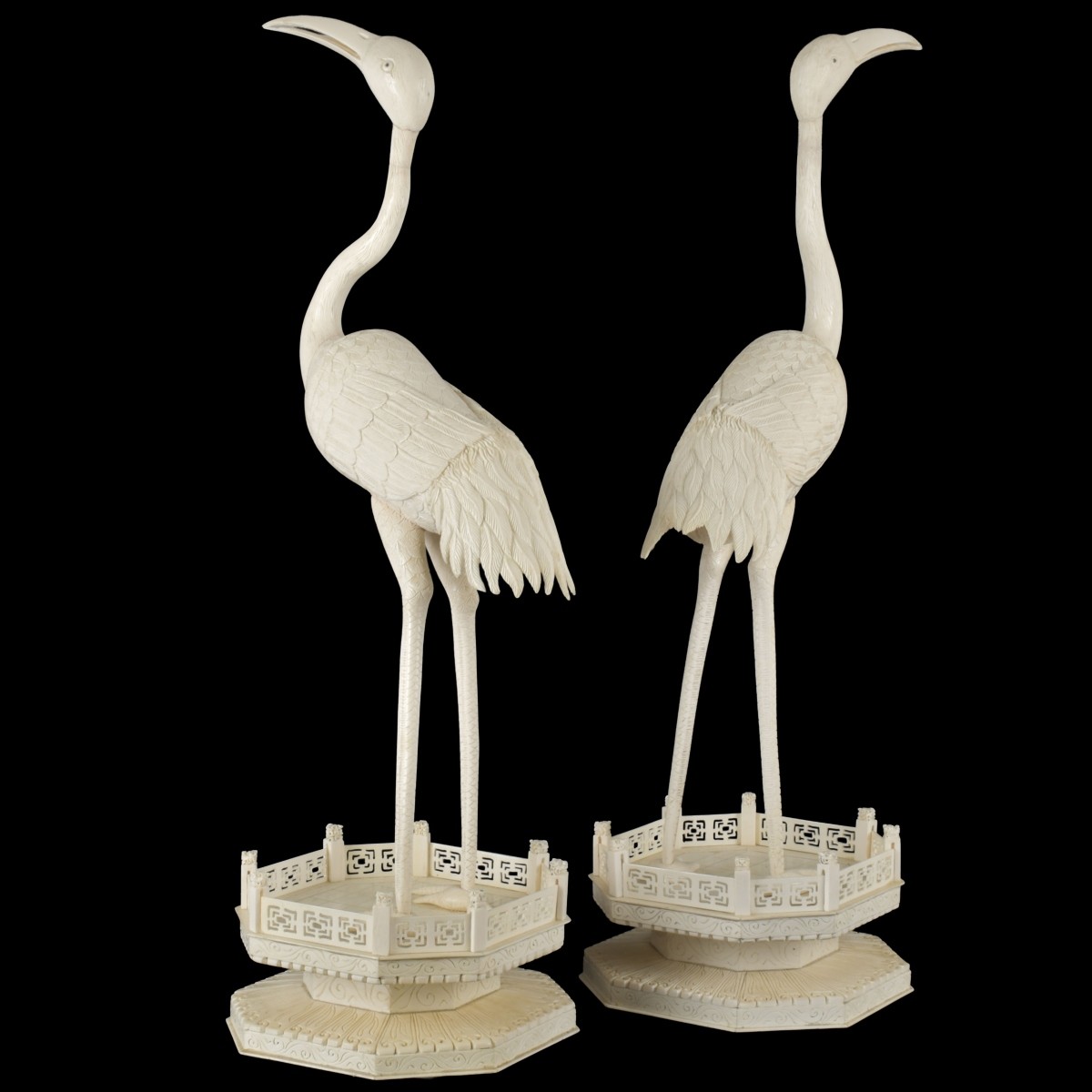 Carved Chinese Cranes
