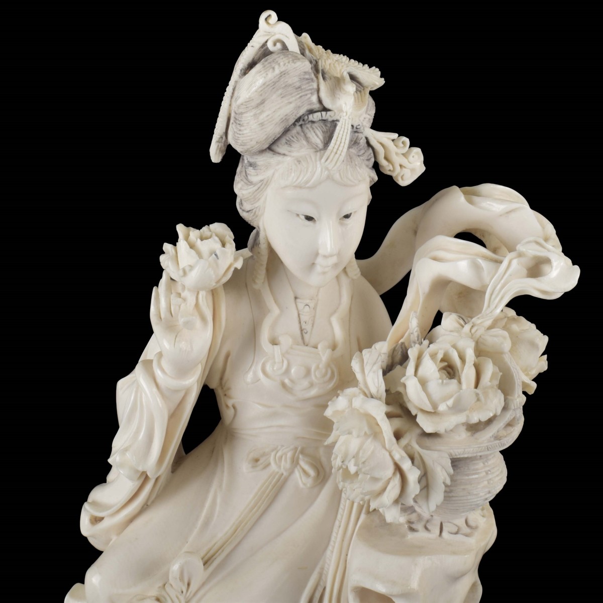 Antique Carved Chinese Guanyin