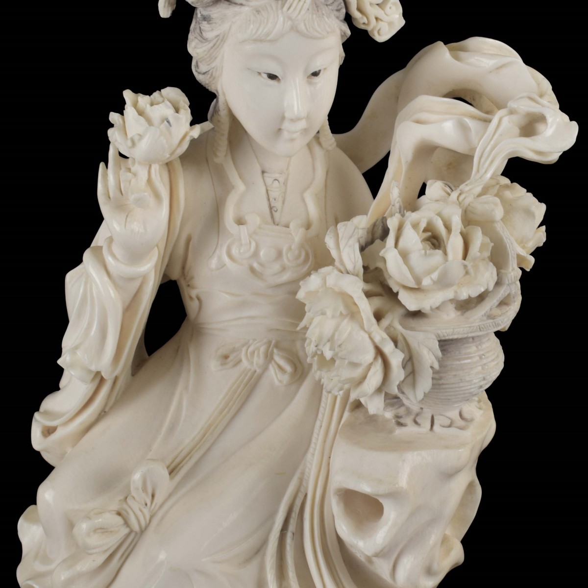 Antique Carved Chinese Guanyin