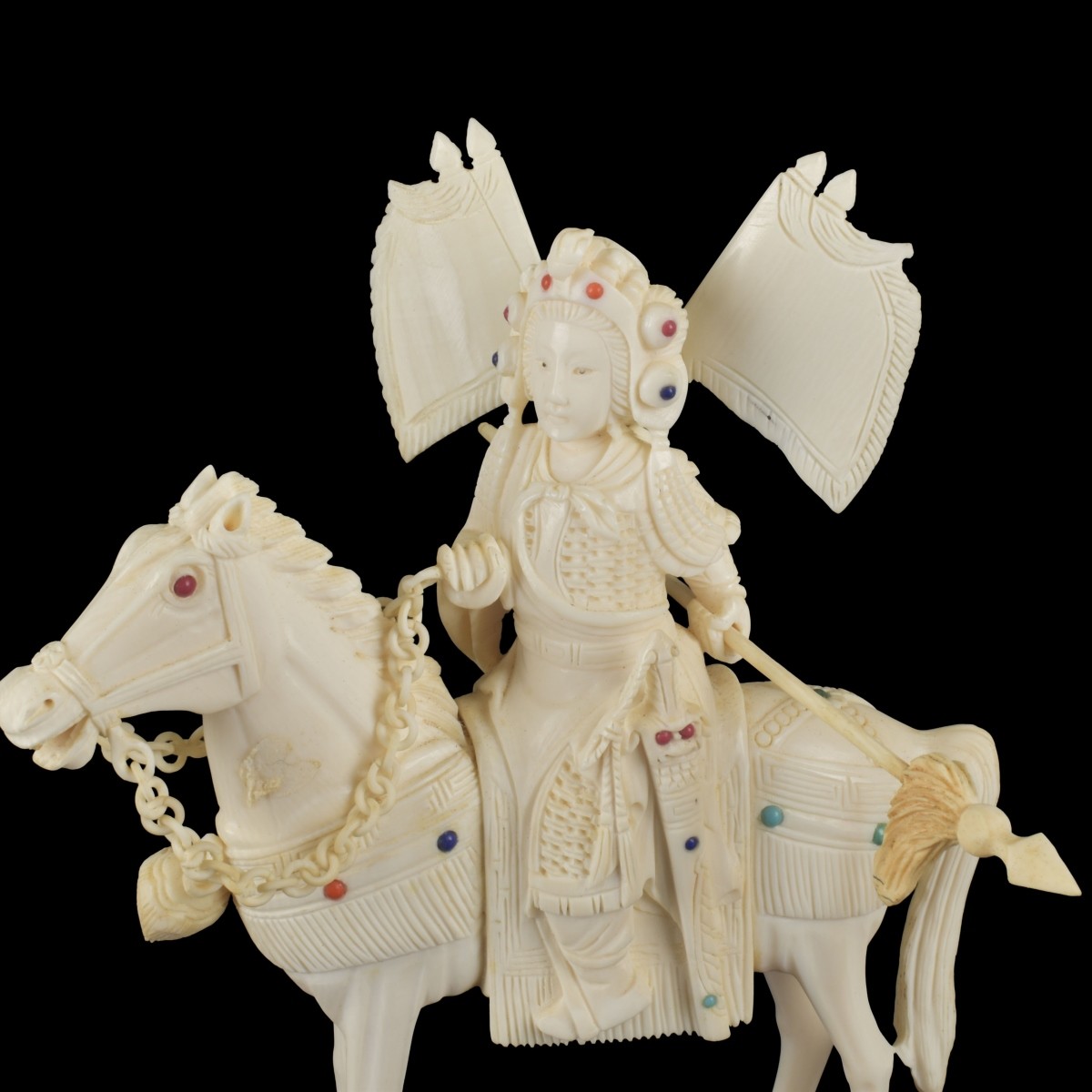 Pair of Carved Samurai