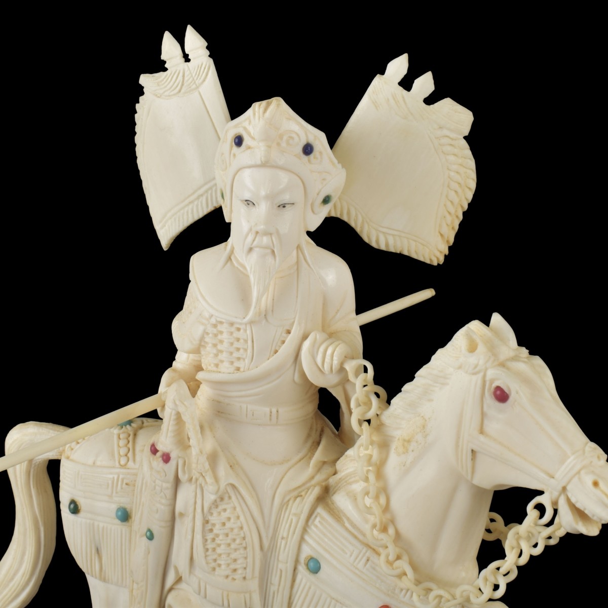 Pair of Carved Samurai