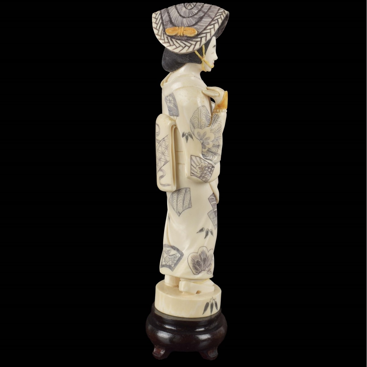 Vintage Carved Organic Material Okimono