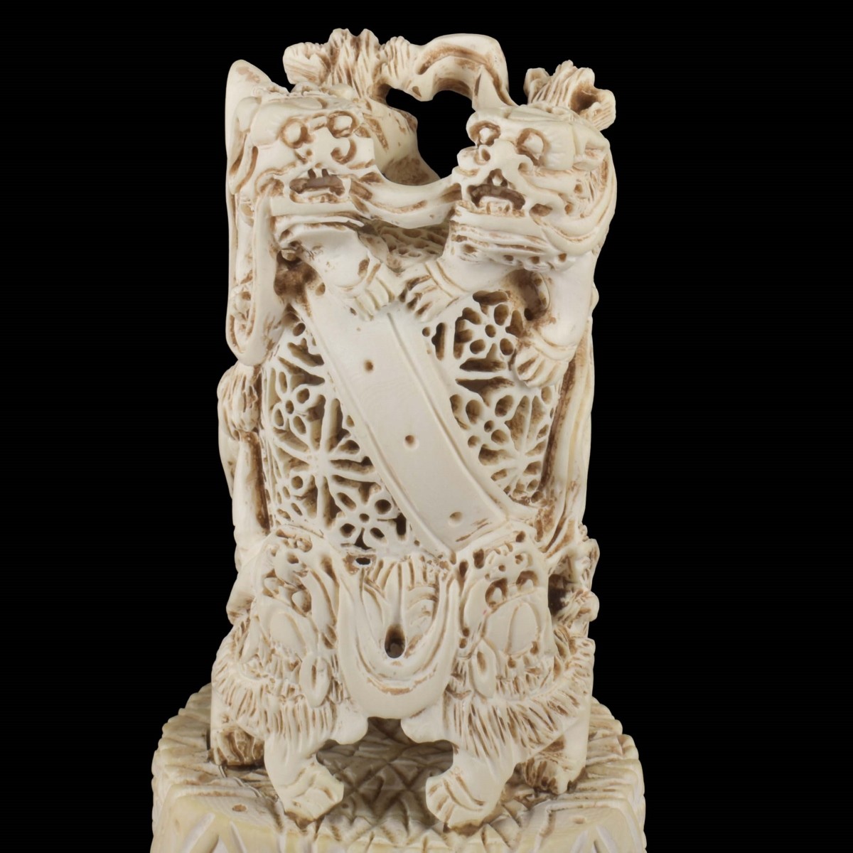 Antique Carved Chinese Foo Dogs