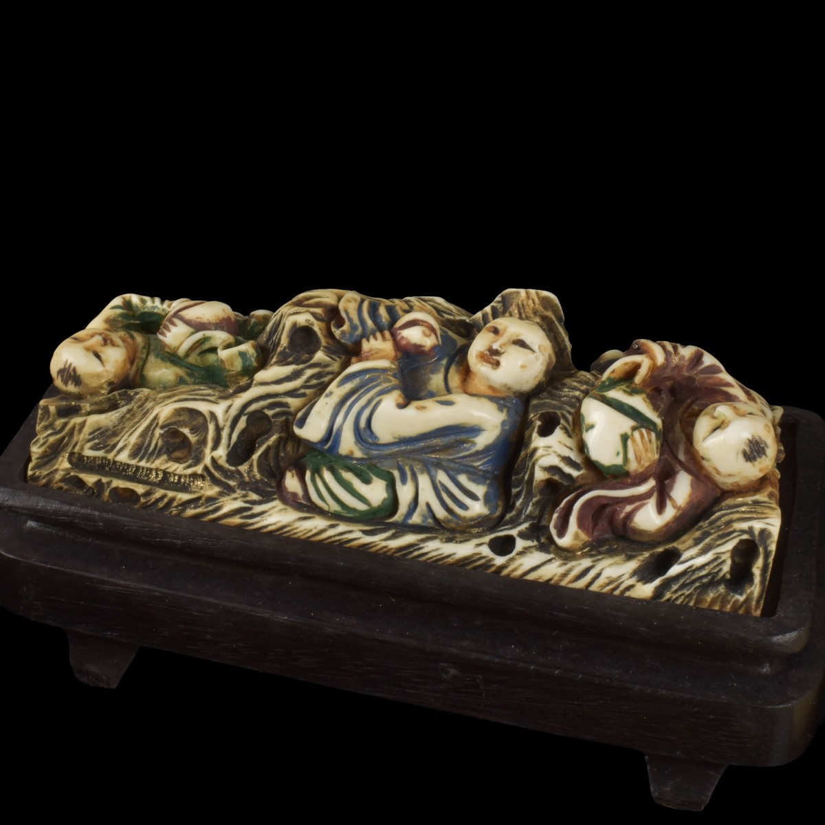 Group of Carved Organic Material Items