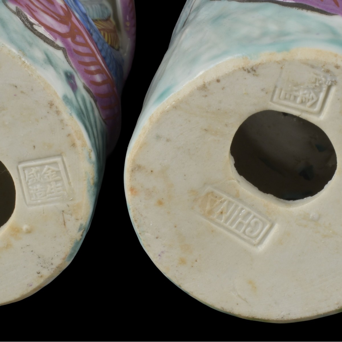 Pair of Chinese Roosters