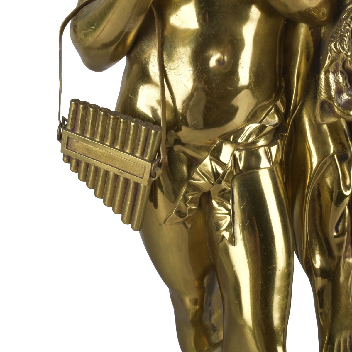 Gilt French Bronze Figure of a Flute Player