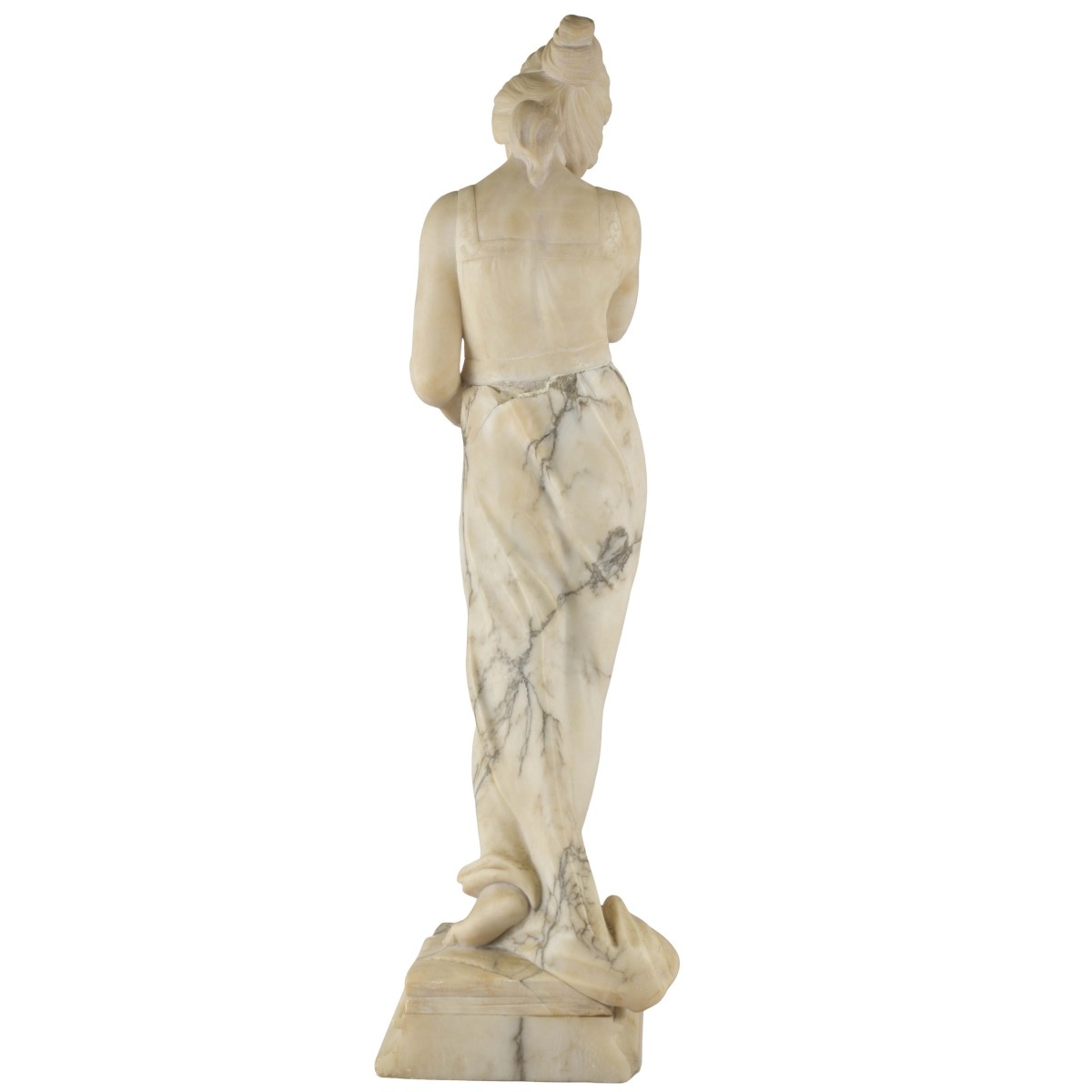 Carved Marble Sculpture of a Woman