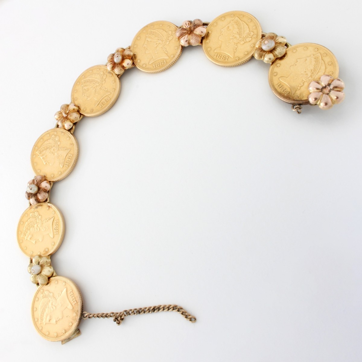 US Gold Coin and 14K Bracelet