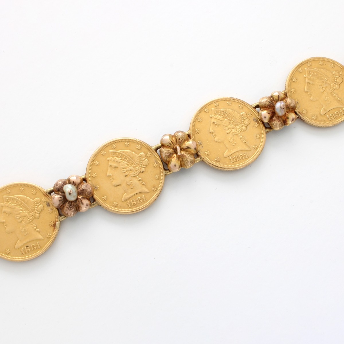 US Gold Coin and 14K Bracelet