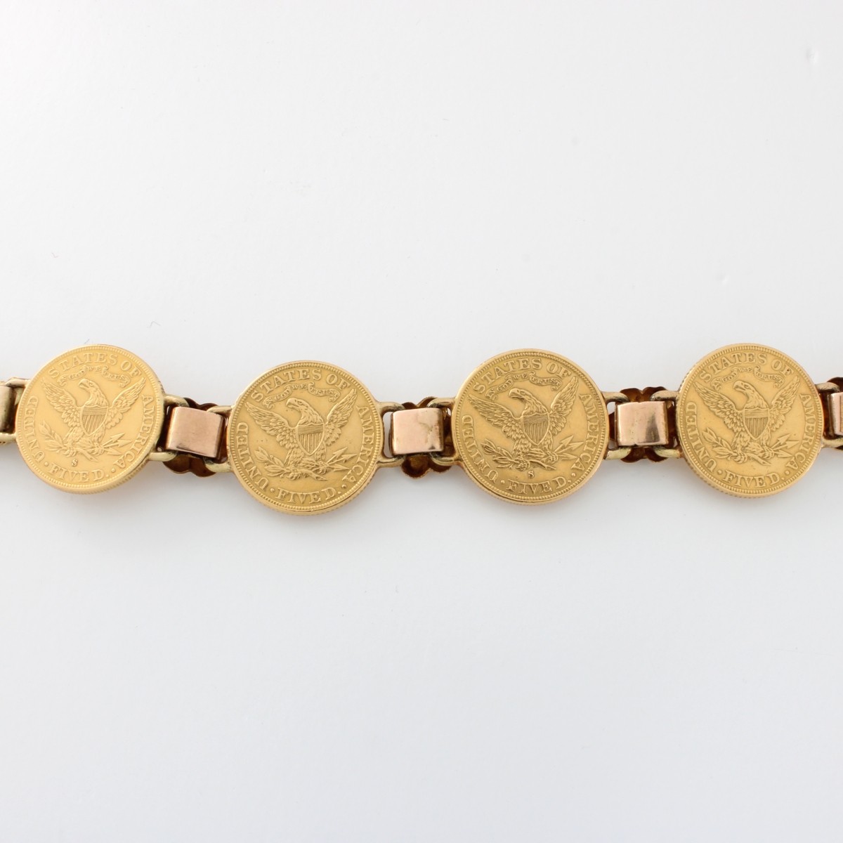 US Gold Coin and 14K Bracelet