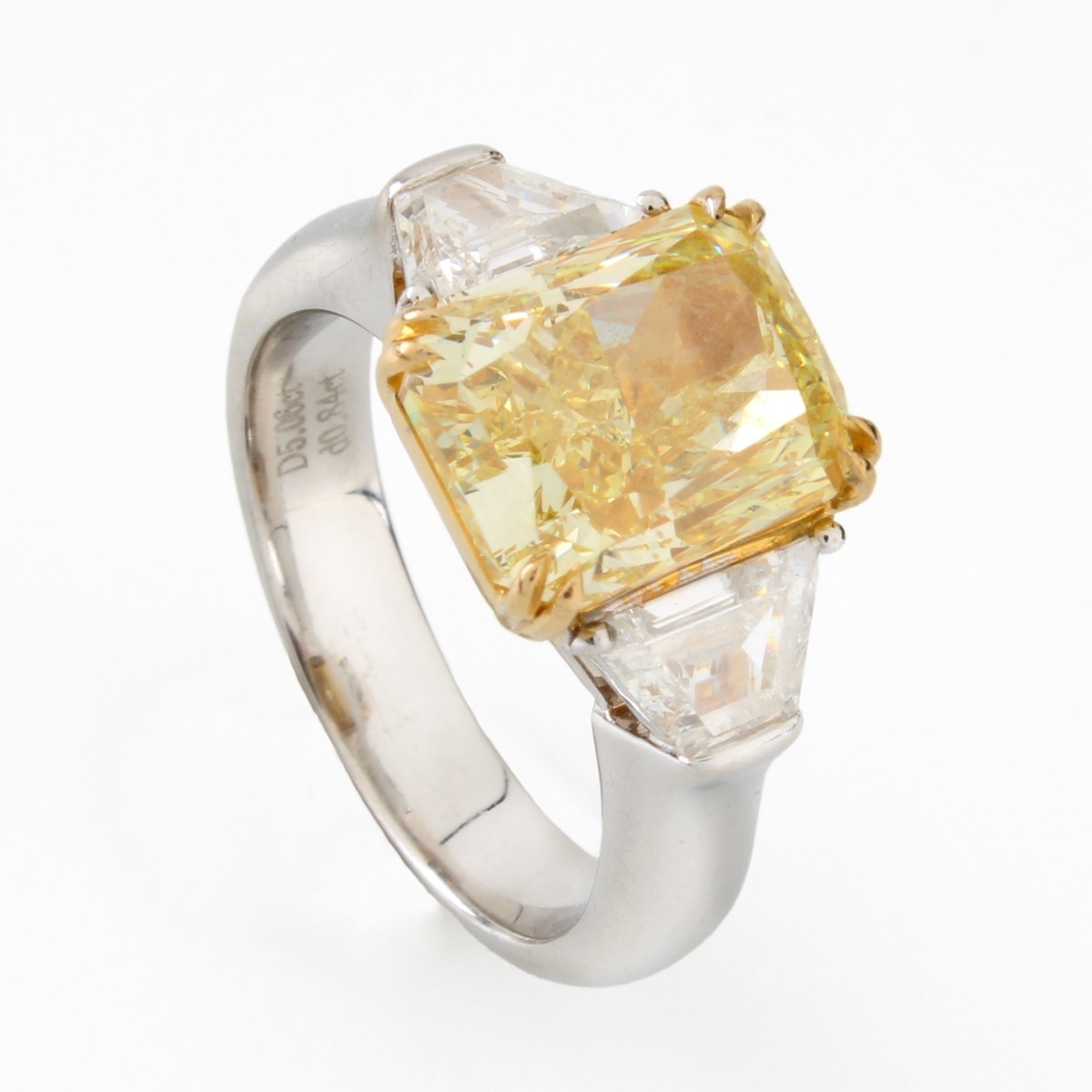 GIA 5.02ct Fancy Yellow Diamond Ring
