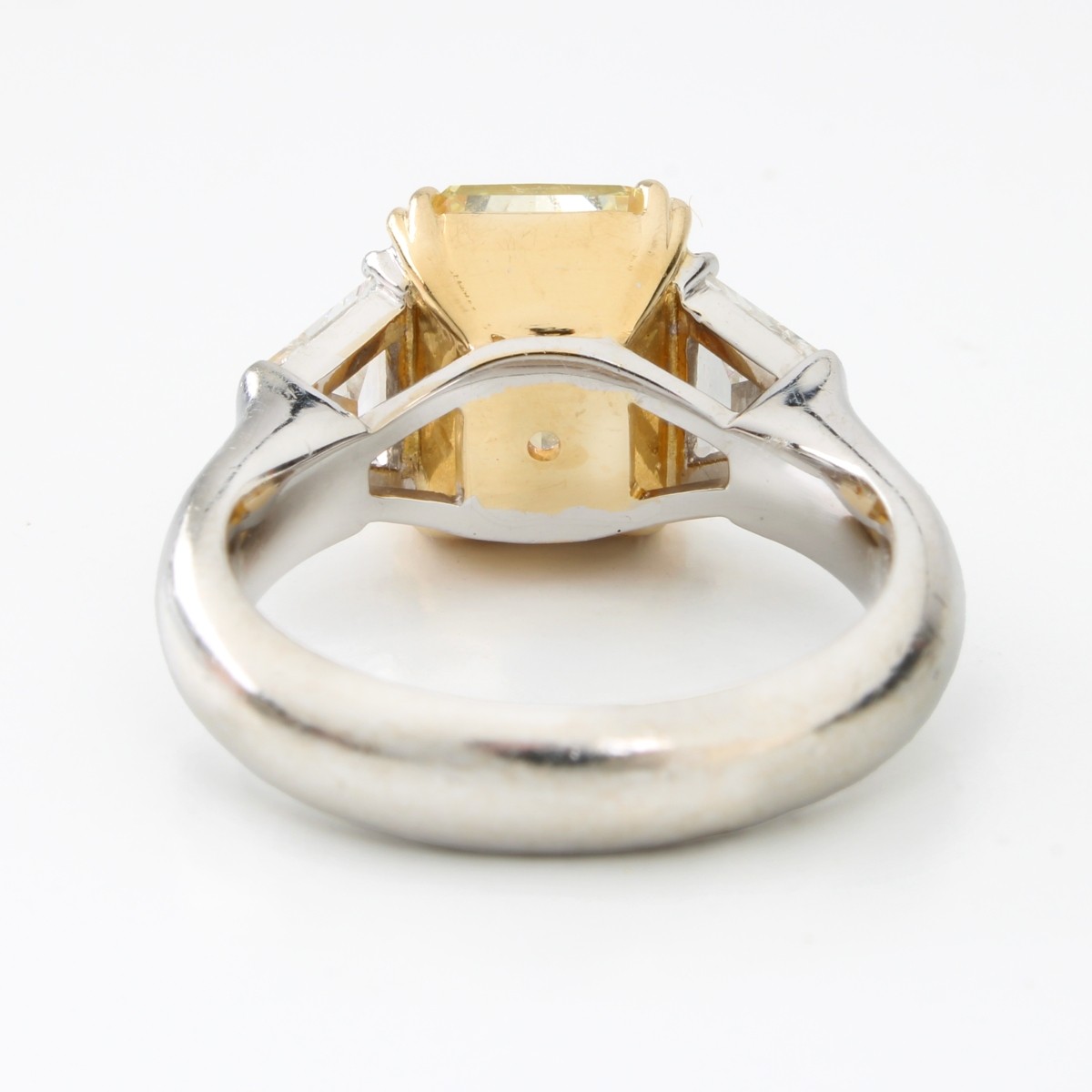 GIA 5.02ct Fancy Yellow Diamond Ring