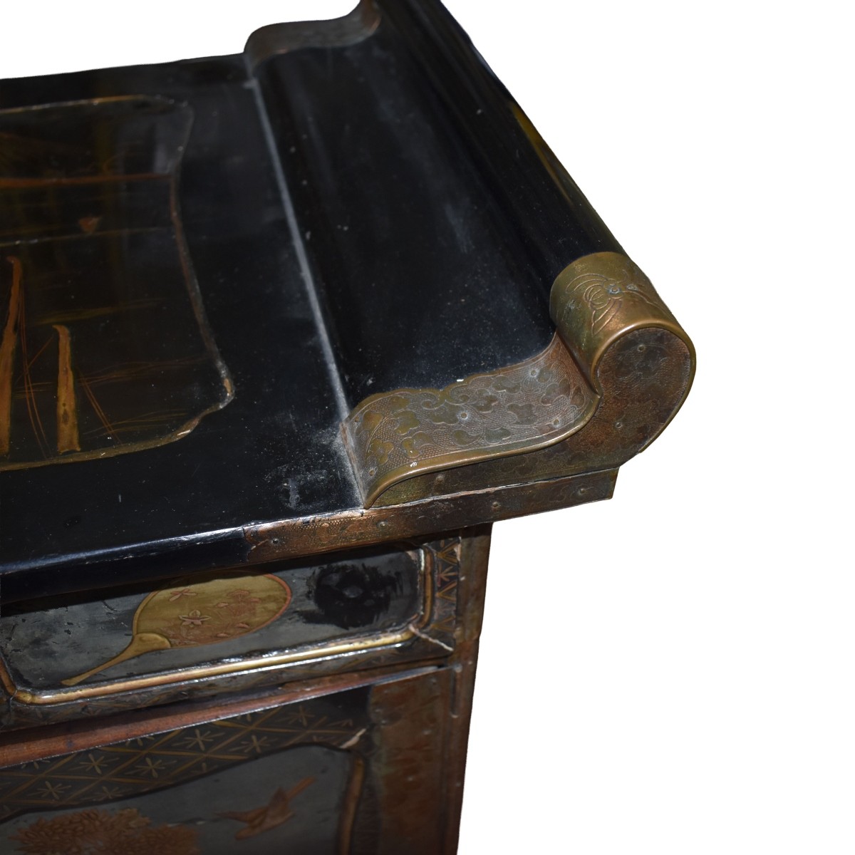 Japanese Black Lacquered Tansu