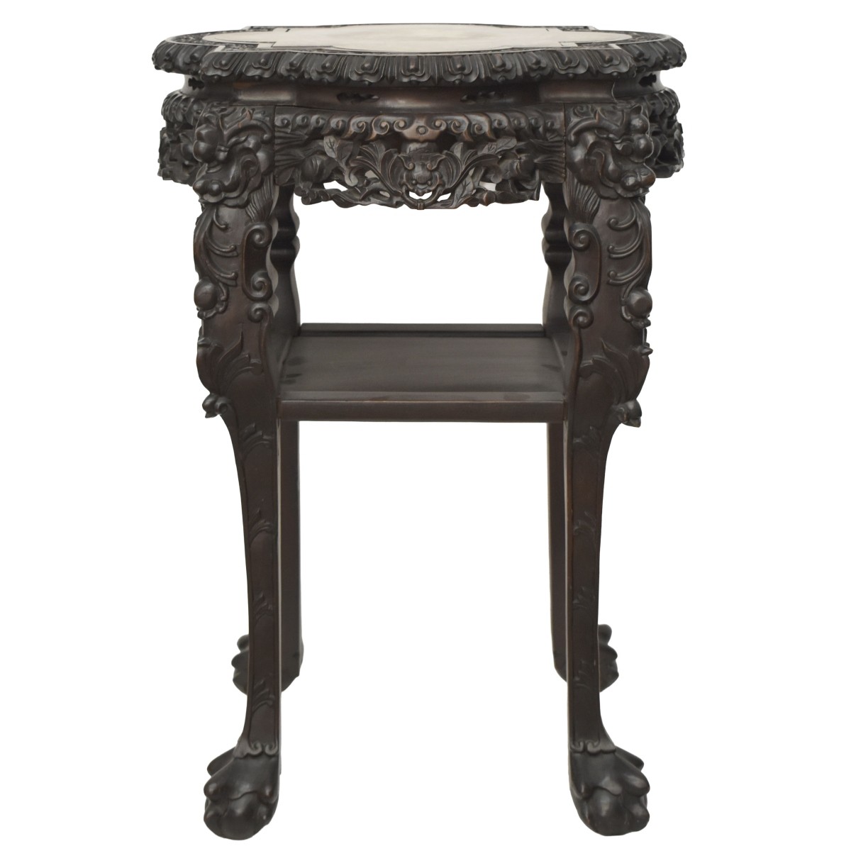 Chinese Carved Hardwood Stand