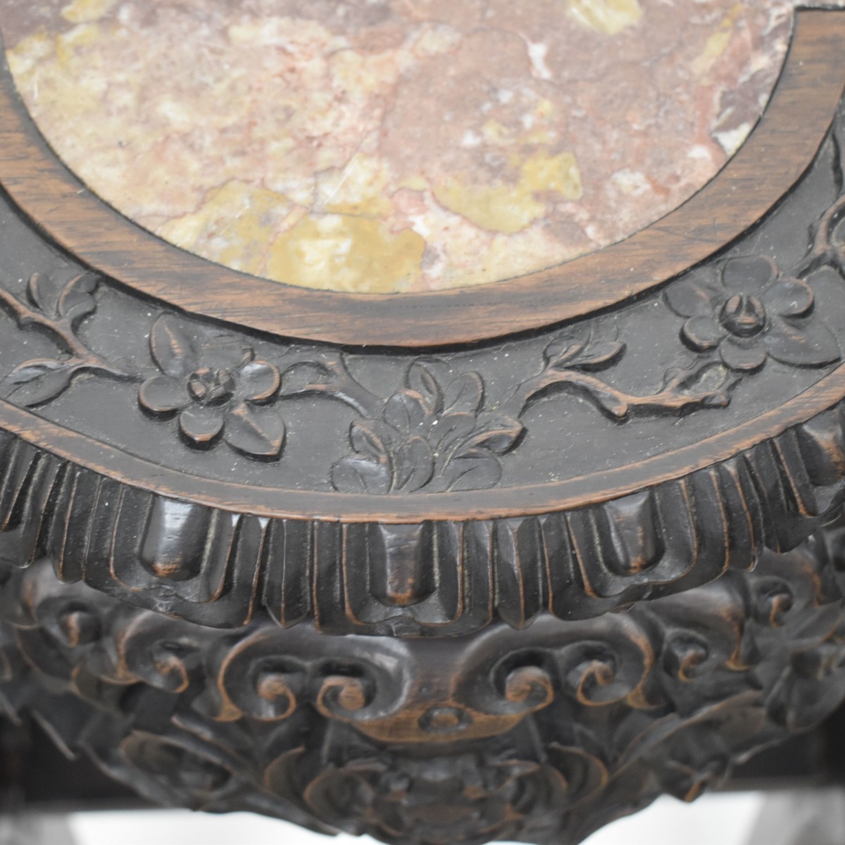 Chinese Carved Hardwood Stand