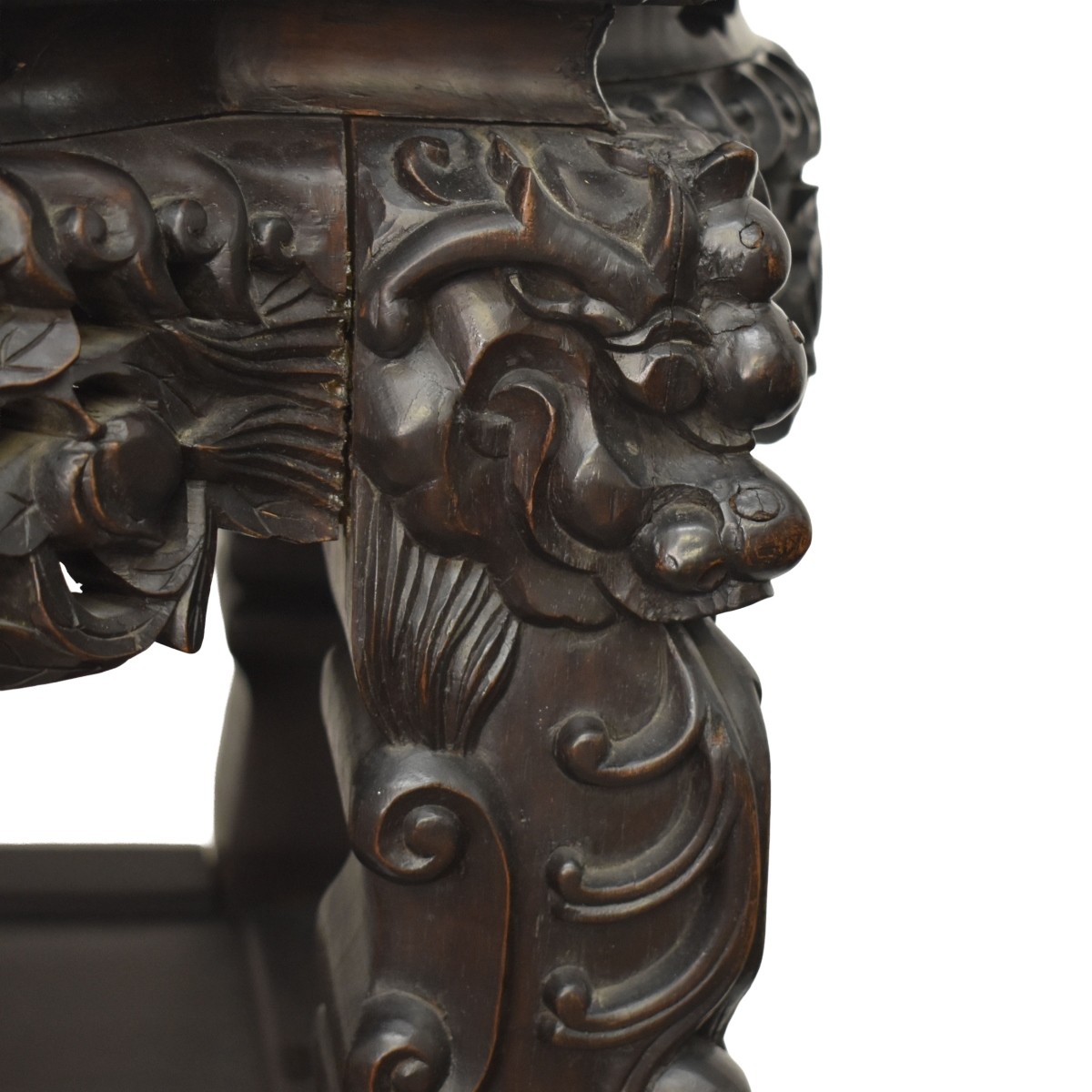 Chinese Carved Hardwood Stand