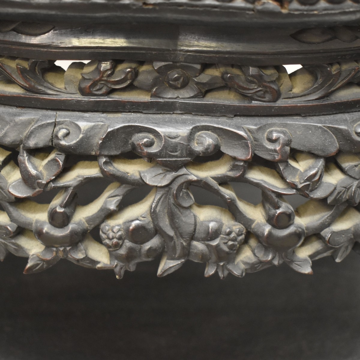 Chinese Carved Hardwood Stand