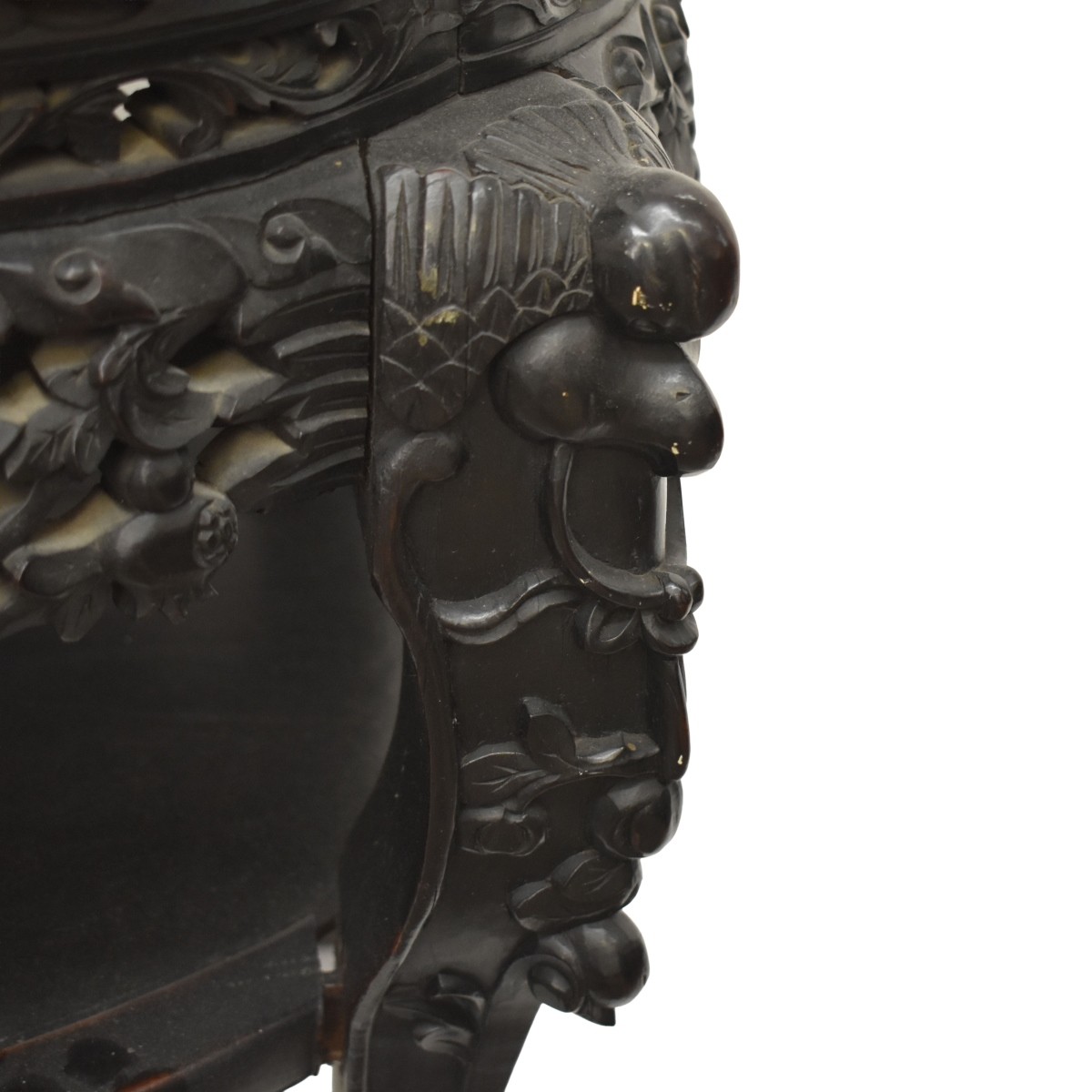 Chinese Carved Hardwood Stand