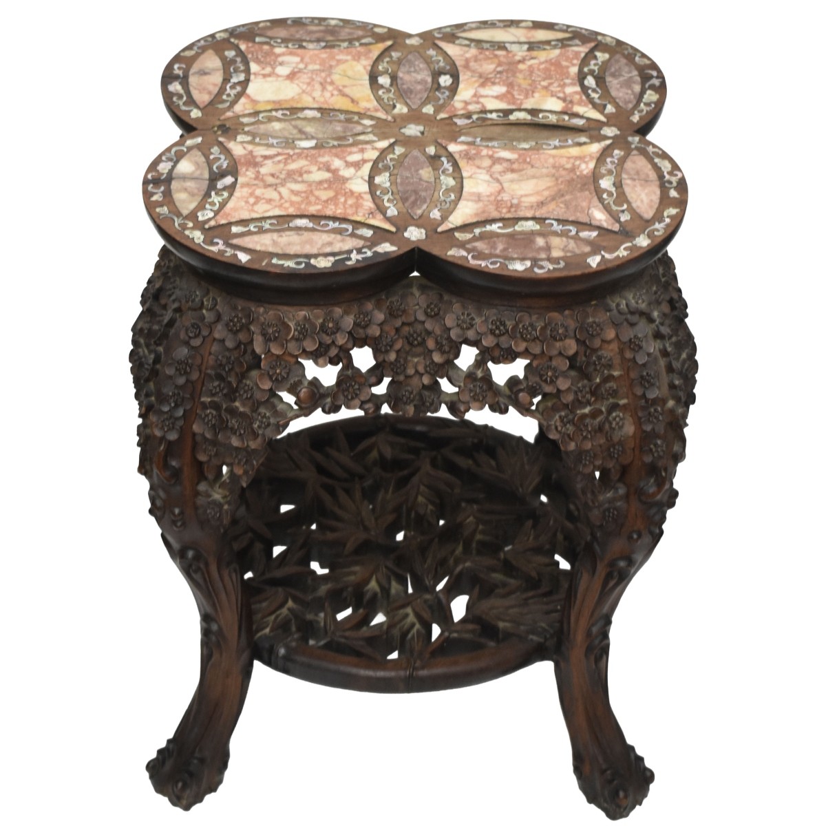 Chinese Carved Hardwood Stand