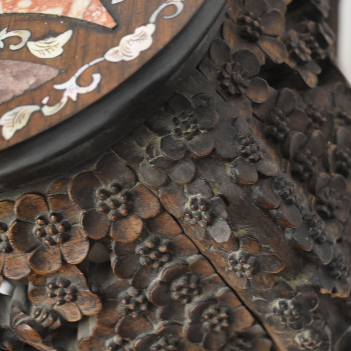Chinese Carved Hardwood Stand