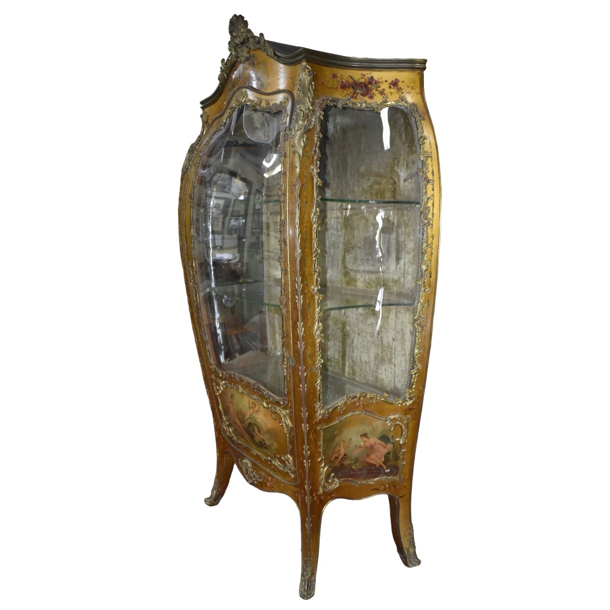 19th C. French Vernis Martin Cabinet