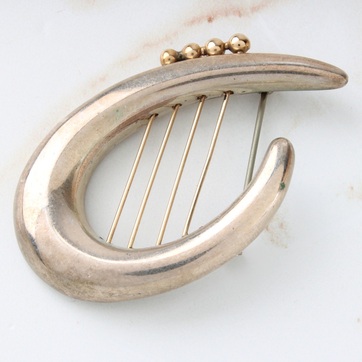 Sterling and 14K Pin