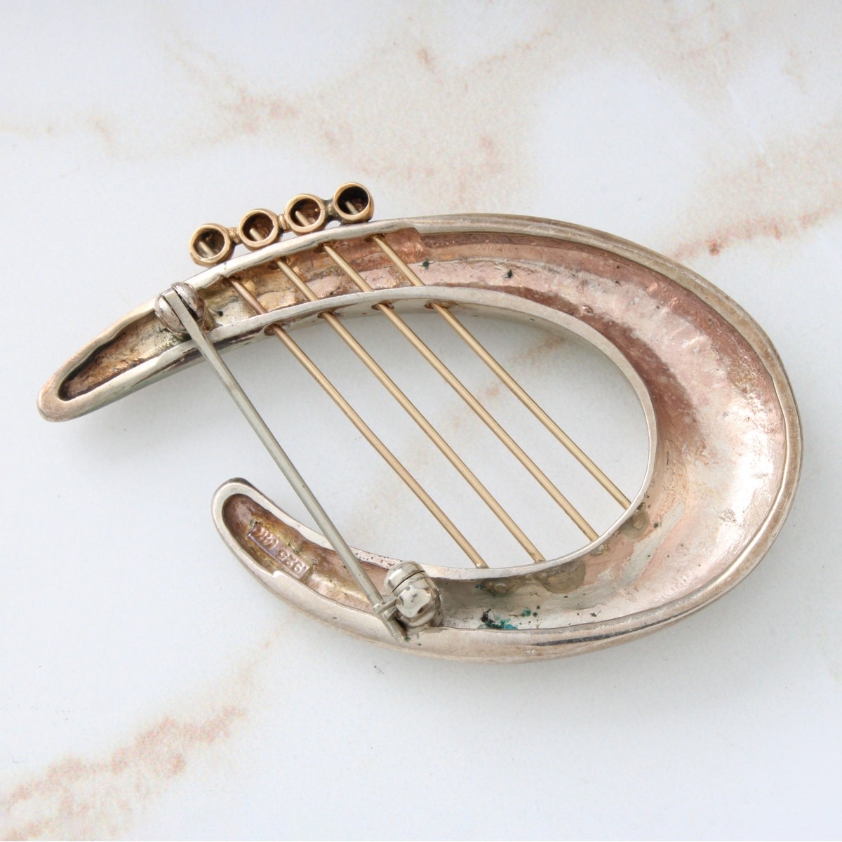 Sterling and 14K Pin