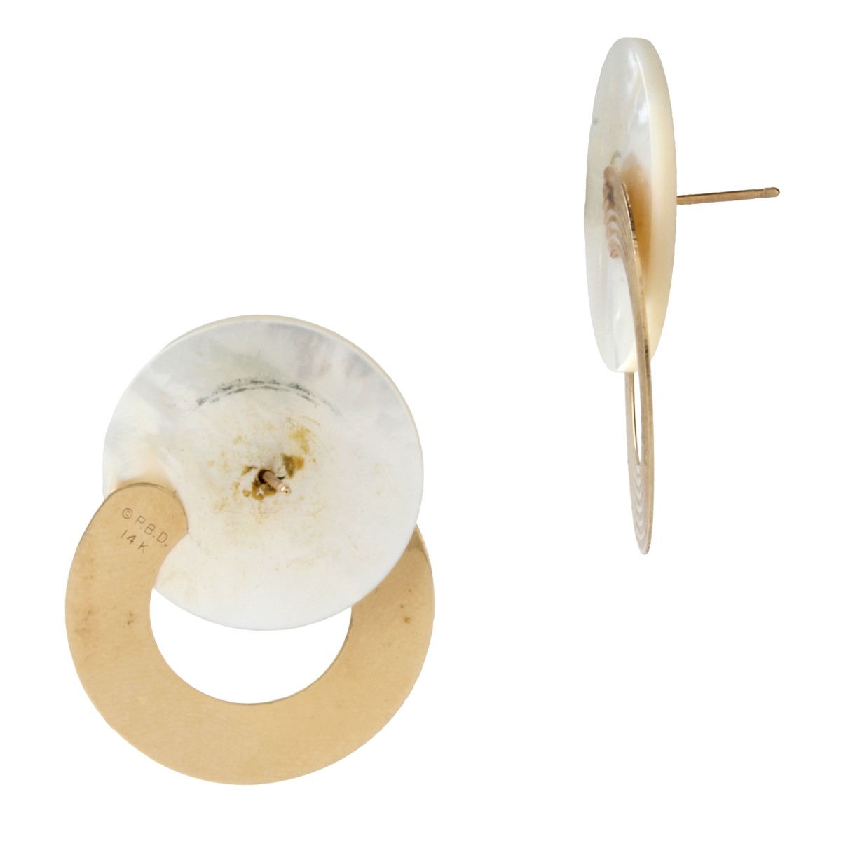 MOP and 14K Earrings