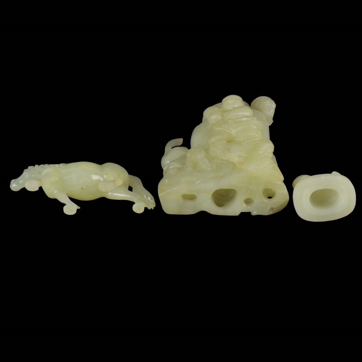 Vintage Carved Figural Jade Pieces