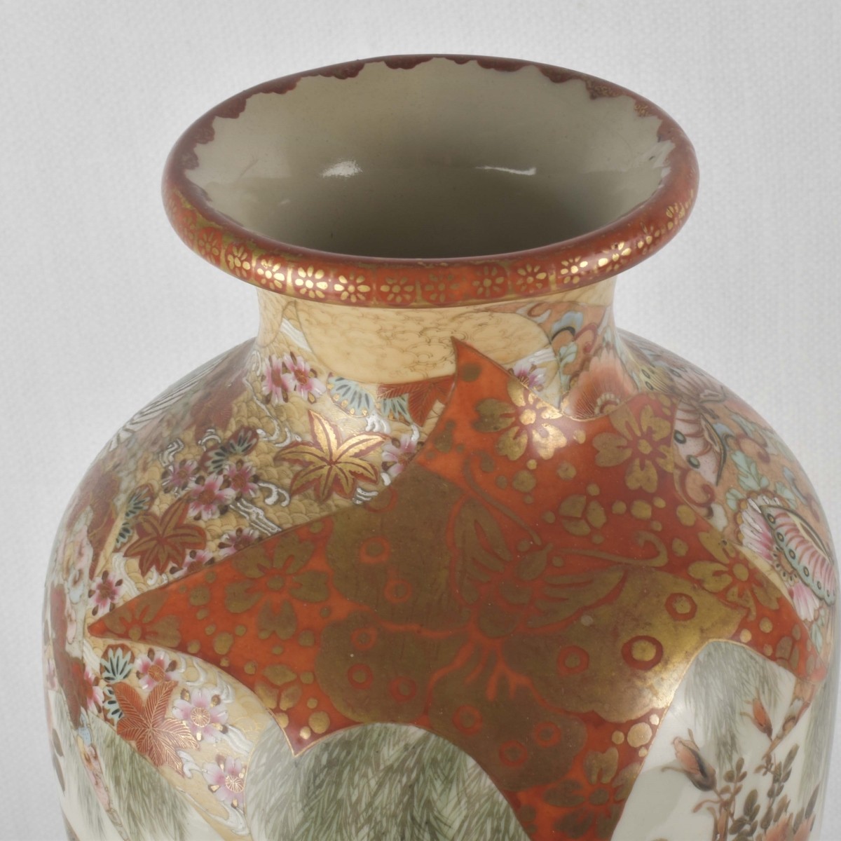 Japanese Kutani Porcelain Vase