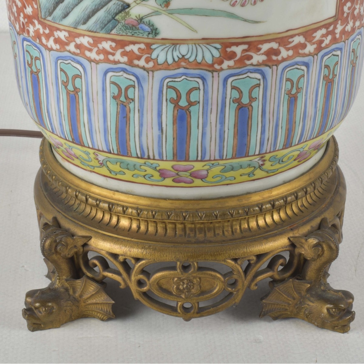 Canton Famille Rose Table Lamp