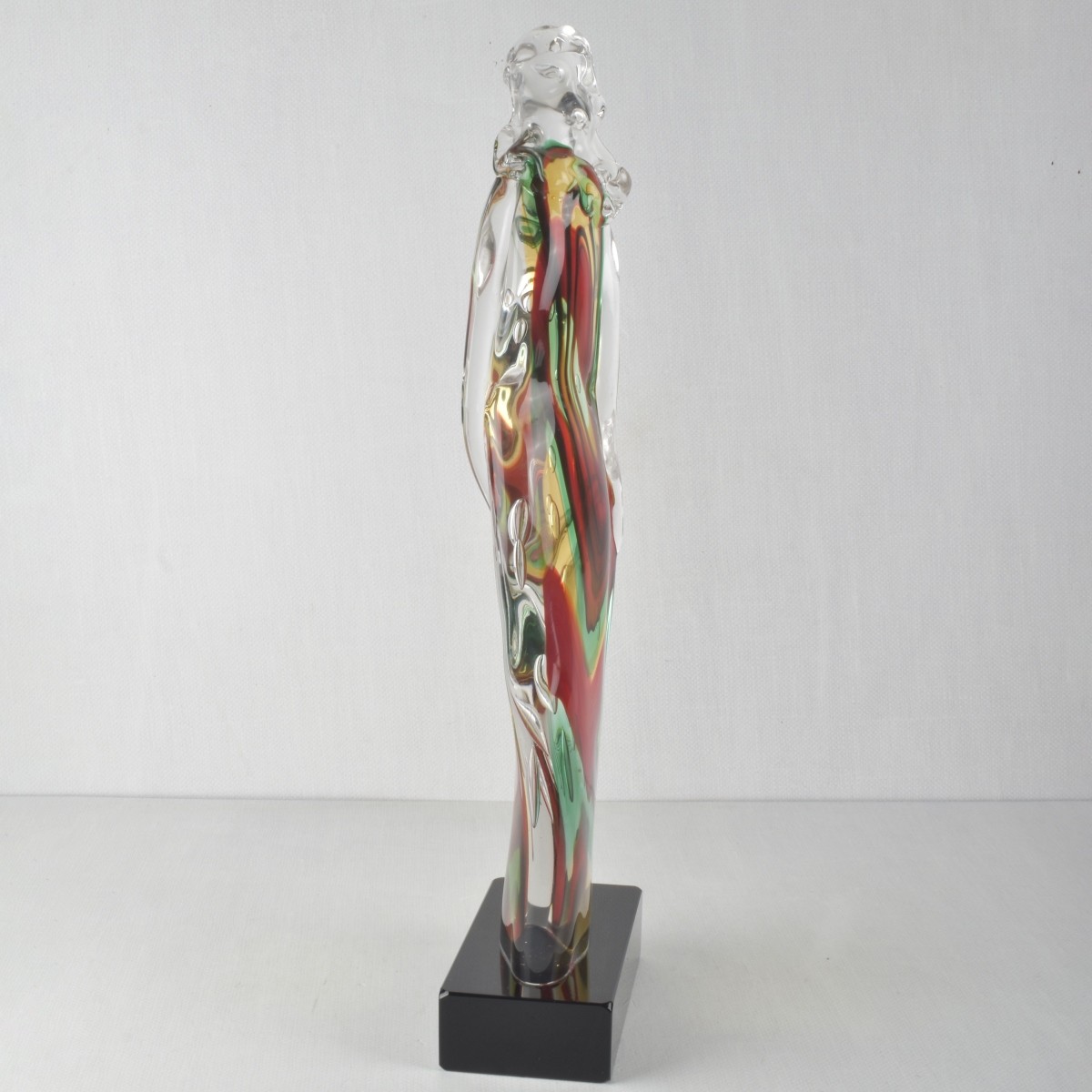 Modern Art Glass Sculpture of Mother and Child