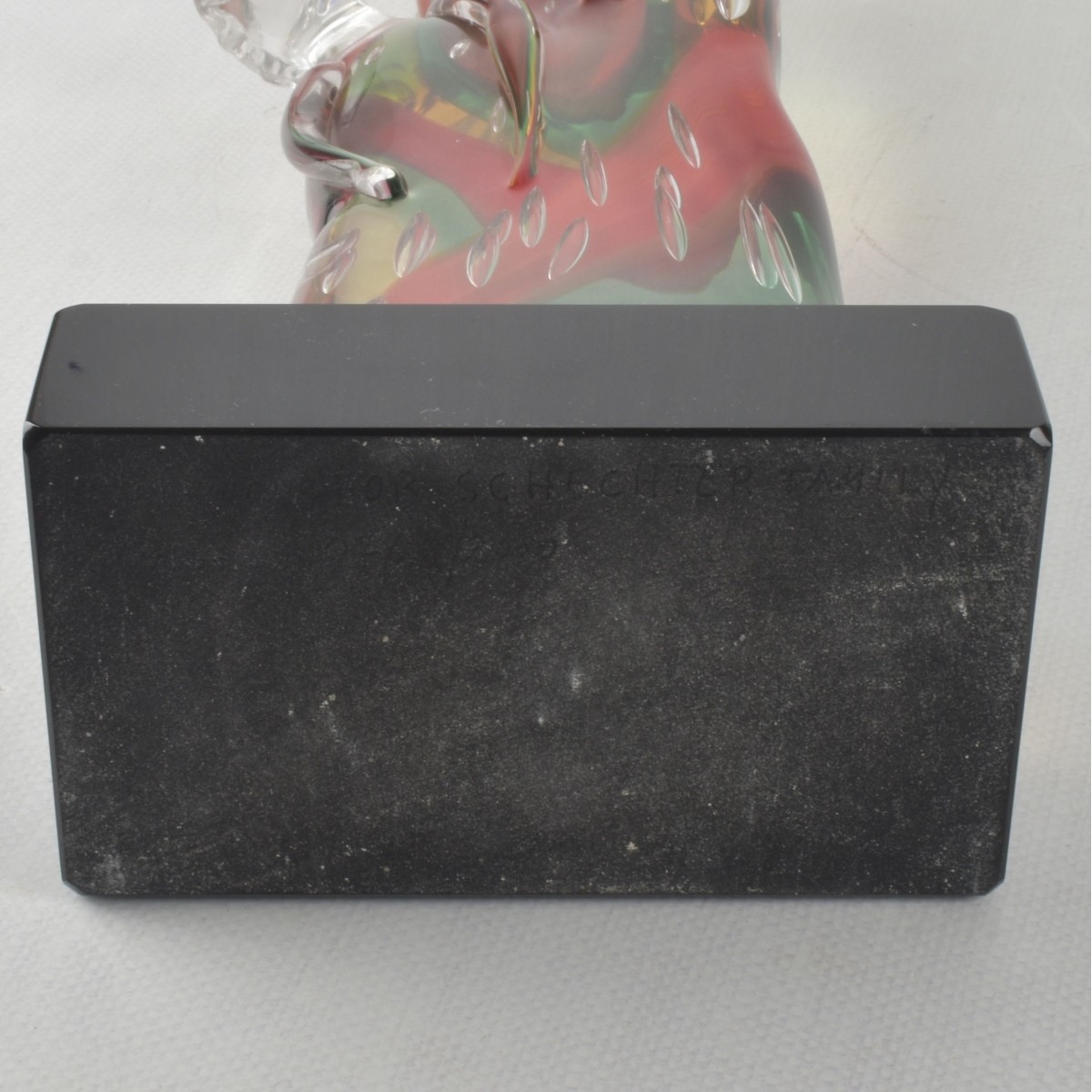 Modern Art Glass Sculpture of Mother and Child
