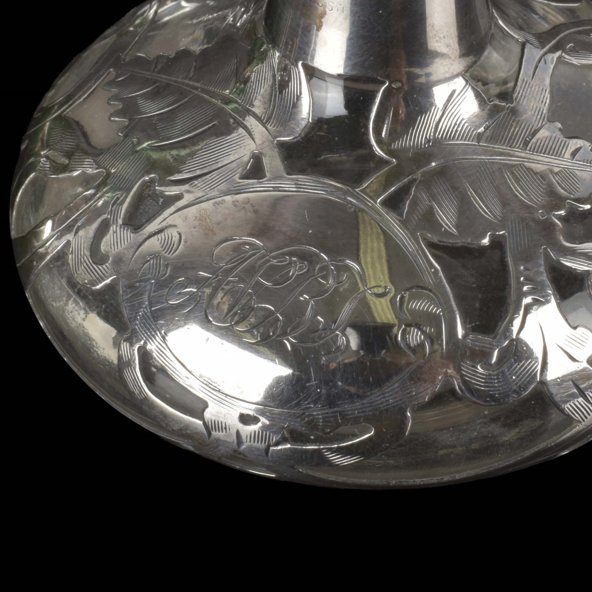 Art Nouveau Silver Overlay Bottles