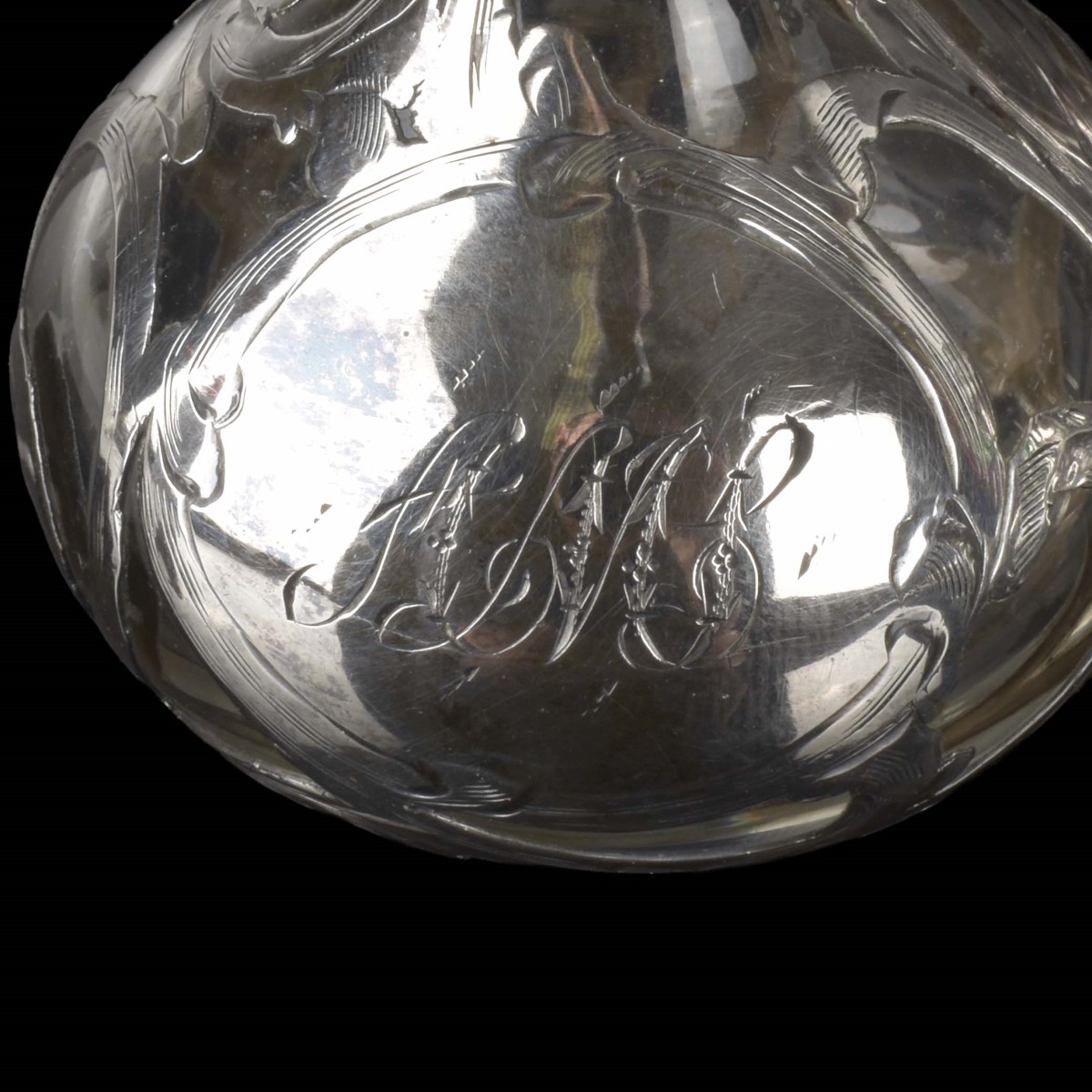Art Nouveau Silver Overlay Bottles